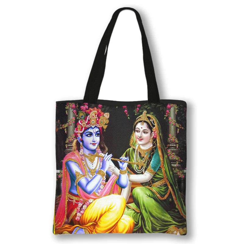 Indian Gods Radha Krishna / Ganesha Ganapati Shoulder Bag