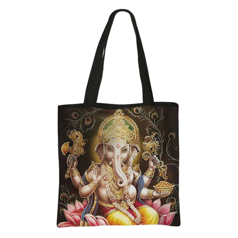 Indian Gods Radha Krishna / Ganesha Ganapati Shoulder Bag