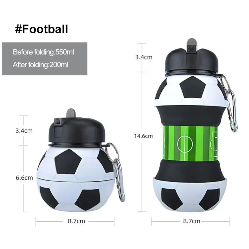 Fold Water Bottle Cups Mug Outdoor Sports Basketball Football Baseball Tennis Golf School Leakproof Portable Kids Water Bottle