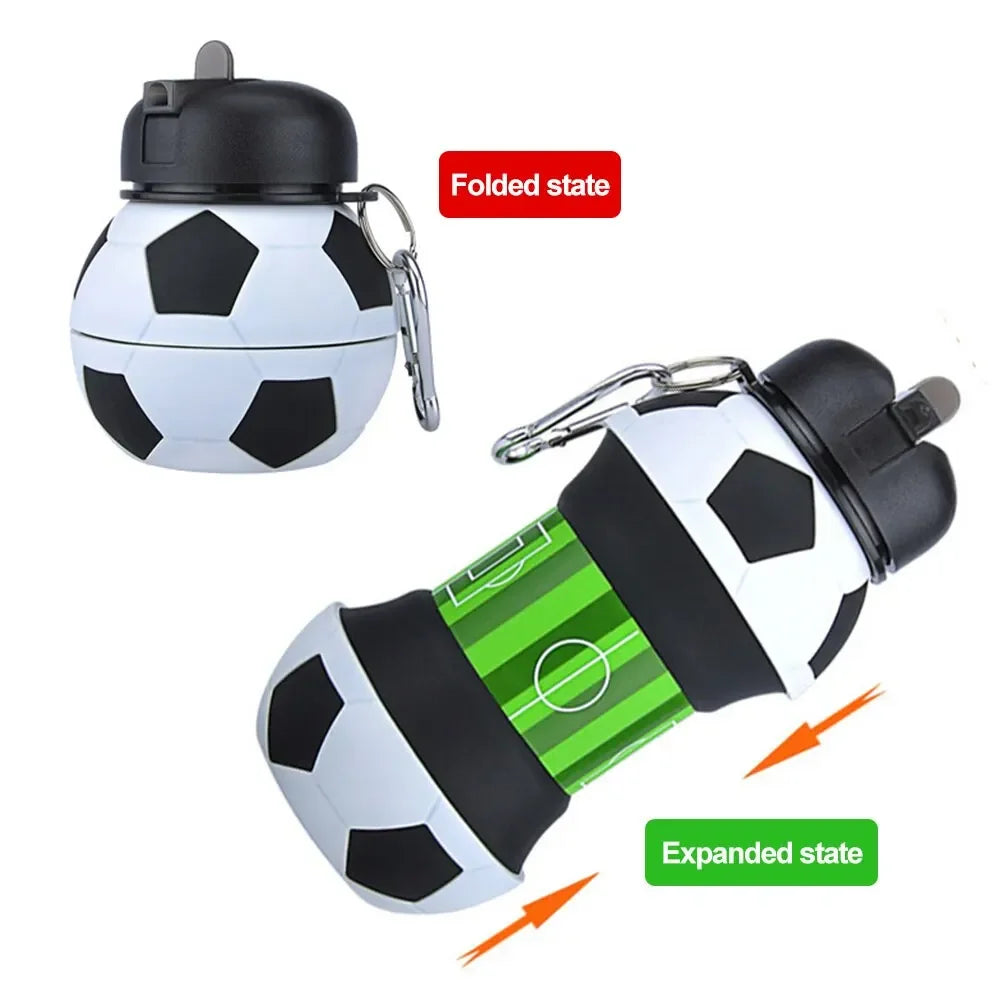 Fold Water Bottle Cups Mug Outdoor Sports Basketball Football Baseball Tennis Golf School Leakproof Portable Kids Water Bottle