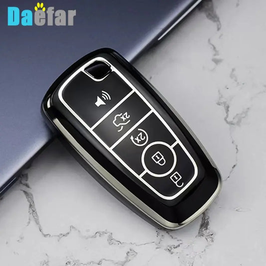 5 Button Car Key Case Cover for Ford Explorer Mustang Fusion Escape F150 F250 F350 F450 F550 Ford Raptor 2020 2021 Keychain