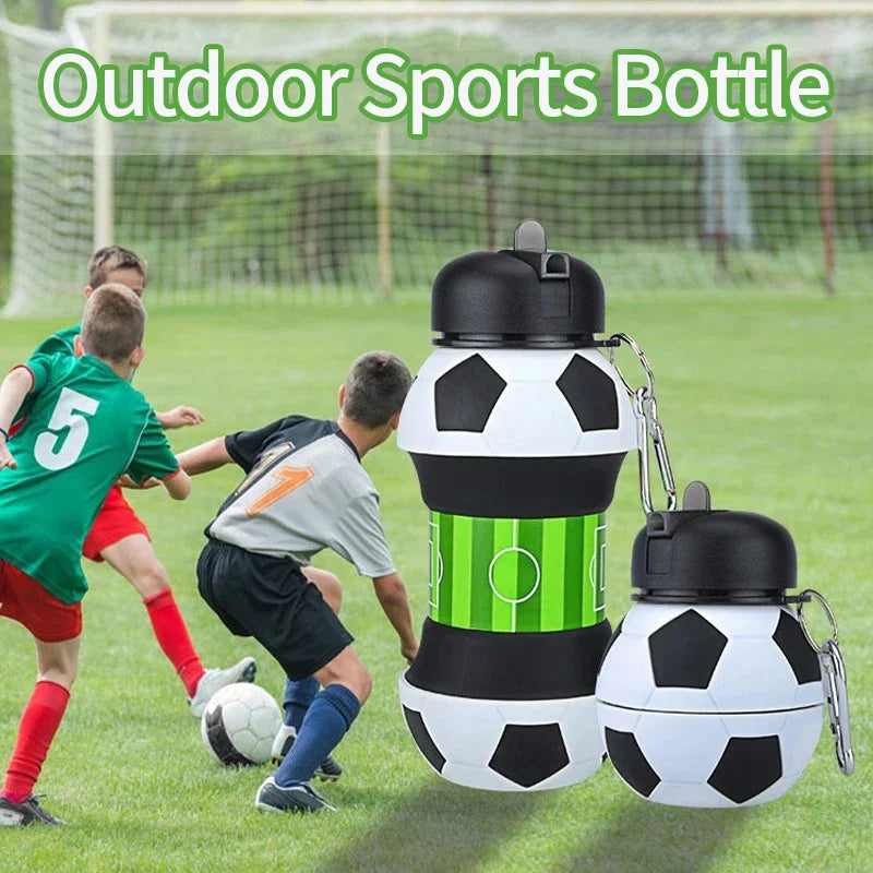 Fold Water Bottle Cups Mug Outdoor Sports Basketball Football Baseball Tennis Golf School Leakproof Portable Kids Water Bottle