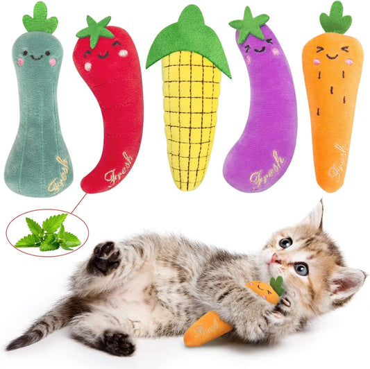 Cats Toy with Catnip Plush Cat Toys for Kitten Teeth Grinding Thumb Pillow Chewing Toy Claws Thumb Bite Pet Accessories