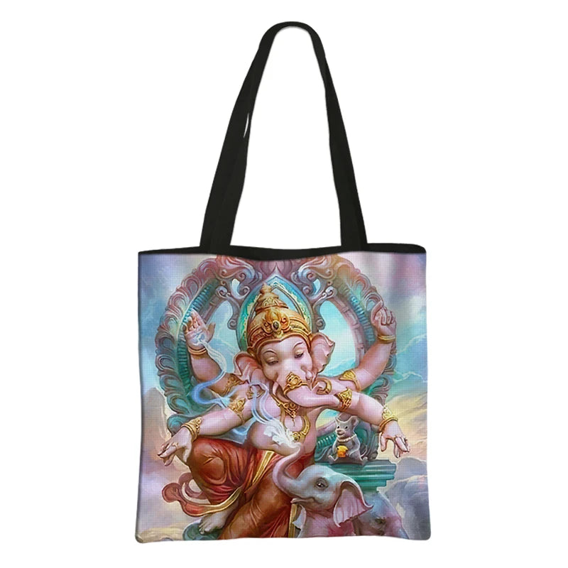 Indian Gods Radha Krishna / Ganesha Ganapati Shoulder Bag