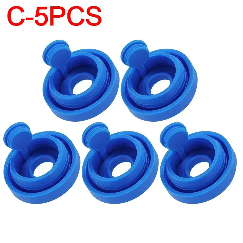 1/5pcs Silicone Water Jug Lids Leak Proof Sealing Covers Replacement Cover Drinking Water Bucket Cap Barreled Water Bottle Lids